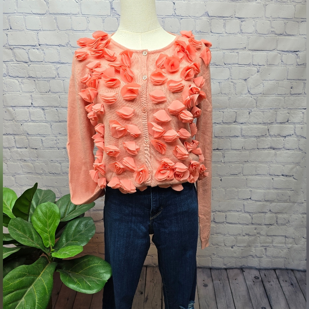Adrienne Vittadini Studio Embellished Cardigan - Medium